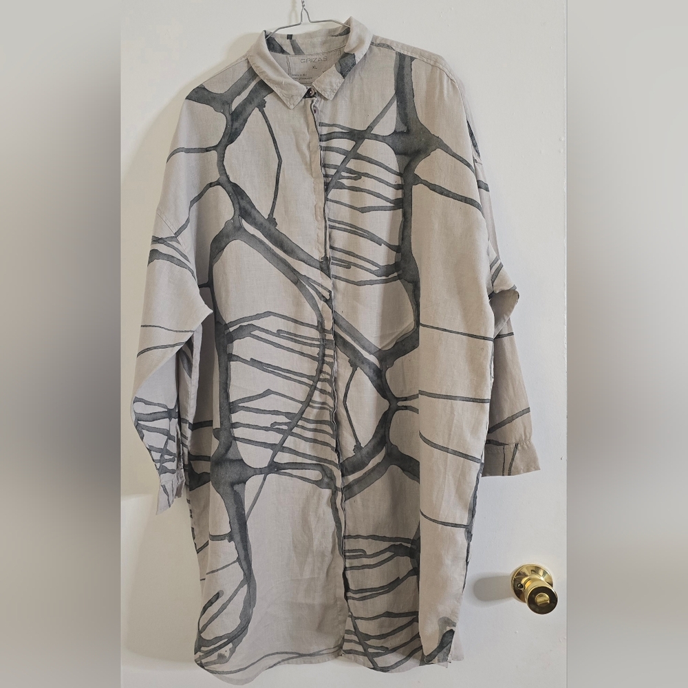 Grizas 100% linen shirt dress